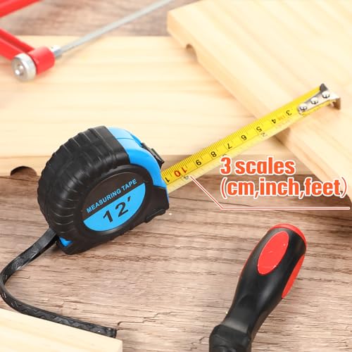 Copkim 50 Pieces 12 Ft Tape Measure Retractable Bulk,Blue - color: Blue