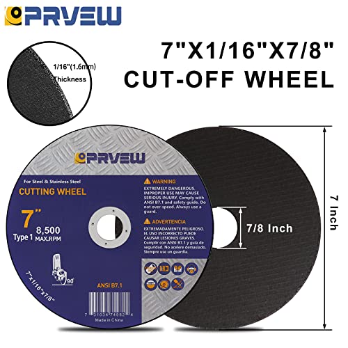 10-Pack 7-Inch Cut Off Wheels,7" x1/16 x7/8" Quality Cutting Disc - style: 7"x1/16"x7/8"(10-PK)