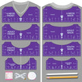 Vowlove T-Shirt Alignment Ruler for Shirt Design Placement and Heat Press - color: 02 Purple