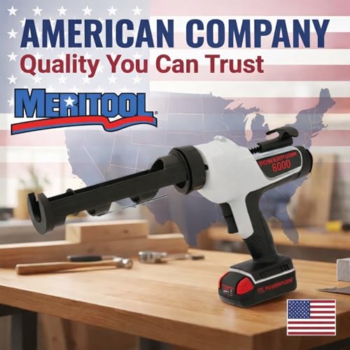 6000 Series Cordless Caulking Gun – 20V Lithium Battery Powered Electric 10oz Cartridge Dispenser, Lightweight 3.75 lbs, 1000 lb Thrust, No-Drip Sealant & Adhesive Applicator - size: 10oz / 300ml, style: Cordless 20V (6000 Series)