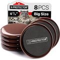 Furniture Sliders for Carpet X-PROTECTOR - 8 PCS Heavy Moving Pads 4 3/4" - size: 8 PCS 4.75", For Carpet