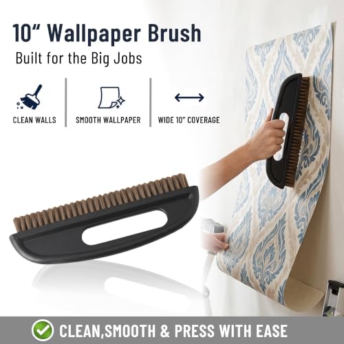 Wallpaper Tools, Wallpaper Kit for Peel and Stick, Smoothing Tool Kit | for Contact Paper, Vinyl Backsplash , All in 1, Foldable Knife Heavy Duty, Seam Roller, Wallpaper Brush
