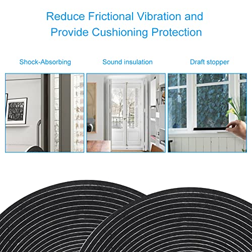Seal Foam Tape,1/2 Inch W x 1/16 Inch T Weather Stripping for Door and Window, High Density Single Sided Closed Cell Door Insulation Weather Strip,2 Rolls 16FT Long Each - size: 1/2''W x 1/16''T x 32FT