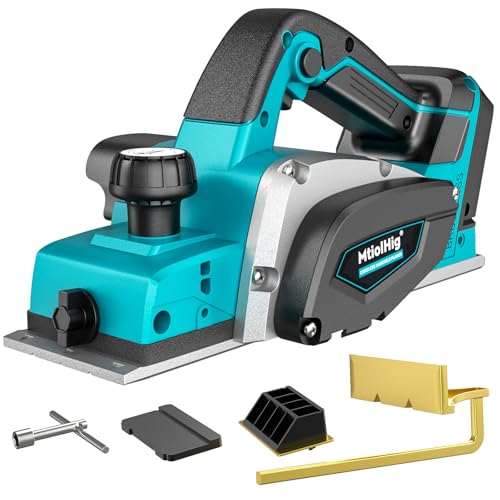 MtiolHig Cordless Planer Compatible with Makita 18V Battery,Tool Only - color: Blue