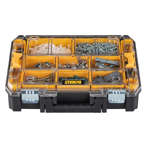 DEWALT TSTAK Tool Organizer,Small Parts and Screw Organizer Tool Box with Removable Compartments,(DWST17805),(Pack of 4) - size: 17.25" L x 13.25" W x 4.62" H (Pack of 4)