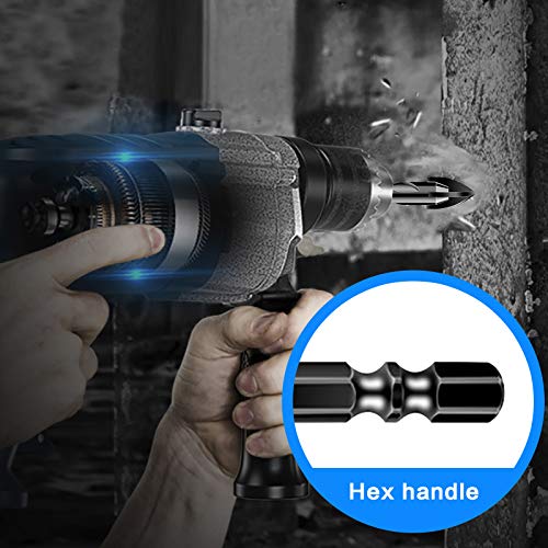 5 Pcs 3/8" Masonry Concrete Drill Bit Set for Tile Brick Glass Plastic Wood, Cross Tungsten Carbide Tip, Hex Shank, Work with Ceramic Porcelain Tile Wall Mirror Paver, 3/8 Inch Drill Bits, 10mm - size: 5 Pack 3/8"(10mm)