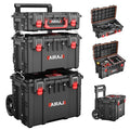 AIRAJ Rolling Tool Box with Wheels Heavy Duty, Stackable Tool Box Organizer