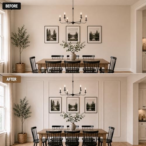 SMARTSTANDARD Precut Wall Molding Kit, Ready to Assemble, 3 Frames, Style2 - color: White: 3 Frames, Style2