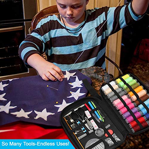 Marcoon Sewing Kit for Adults, Portable Needle & Thread Repair Kit - size: M