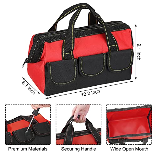 Sanwuta 3 Pack 13 Inch Tool Bags, Classic, Red - color: Red, size: 13 Inch, style: Classic