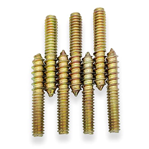 12 Pack 1/4-20 x 1-1/2 Inch Hanger Bolts 1/4-20" Double Headed Bolts 1/4 Wood Dowel Screw Self-Tapping Screw Hanger Bolts for Furniture Double Head Threaded Rods Bolt 37mm Length - size: 1/4-20"x1-1/2"-12PCS
