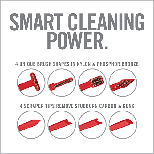 Real Avid Cleaning Tool Kit: Detailing Brush Set & Pick Set: 16-Piece Detailing Supplies Kit with Soft Bristle Nylon & Stiff Bristle Bronze Scrub Brushes & Carbon Removal Tools