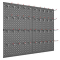 TORACK Metal Pegboard Panels and Hooks, Tool Organizer Peg Board, Black - color: Black