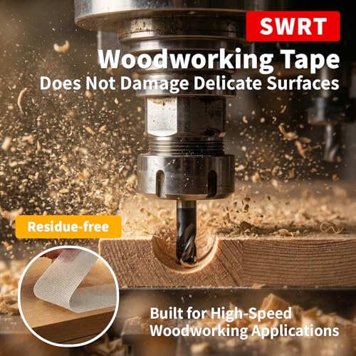 SWRT Double Sided Woodworking Tape, 1 in x 108 ft Each, 3 Rolls Strong Hold