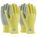 2 Pairs Work Gloves Men Medium, 7-Gauge Aramid Knit with Cowhide Leather Palm, Heavy Duty Cut Resistant Safety Gloves for Glass Handling, Metal Fabrication, Construction & Woodworking - size: 2pcs-Medium, style: Aramid Leather
