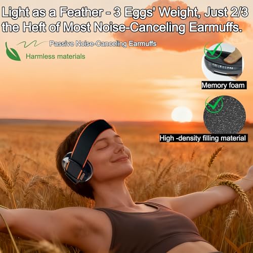 Comfort Over-Ear Sleep Ear Muffs - Passive Noise Reduction, Non-Clamping, Adjustable for Bedtime & Midday Naps - color: A03