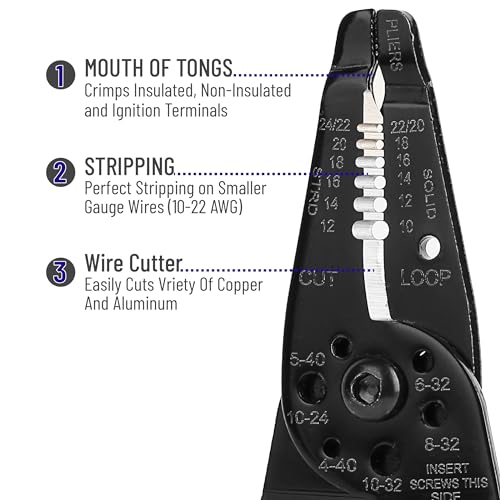 Mr. Pen- Wire Stripper, 8 inch, Blue, Wre Stripper Tool, Wire Strippers - color: Blue