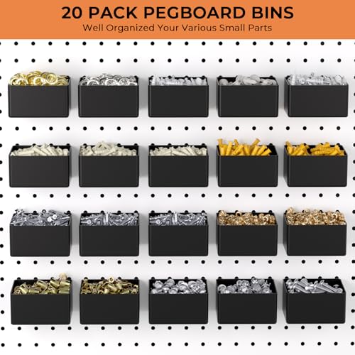 INCLY 320PCS Pegboard Accessories Organizer Kit with Peg Borad Hooks & Bins - size: 320 PCS