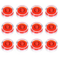 HARFINGTON 12pcs Small Circular Bubble Spirit Level 15x8mm,Red/Black - color: Red/Black, size: 15x8mm
