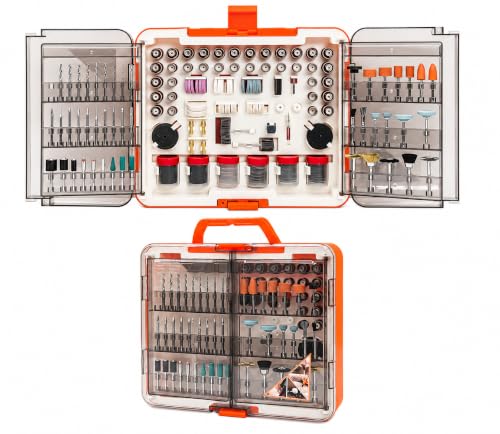 HARDELL 508PCS Rotary Tool Accessories Kit for Sanding Cutting Polishing - color: Orange