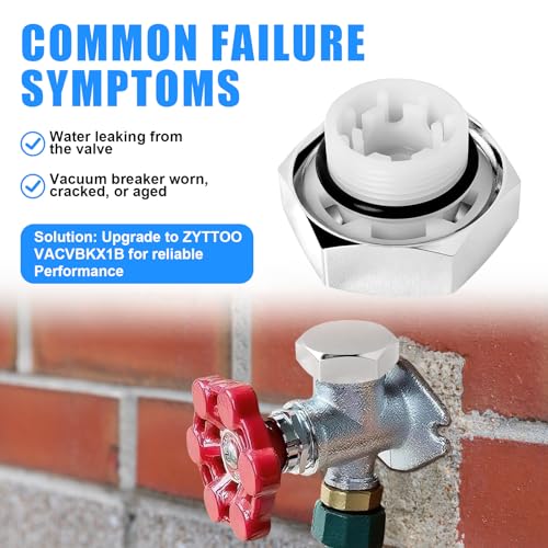 Vacuum Breaker Repair Kit VACVBKX1B, Compatible with Outdoor Anti-Siphon Frost-Free Sillcock Faucet Hose Bib Spigot with 0.85-Inch Threads