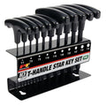 Performance Tool W80276 10-Piece Star T-Handle Allen Wrench Set, Long Arm Hex Key Wrench Set - size: 10 Pieces, style: 10pc Star T-Handle Hex Key Set