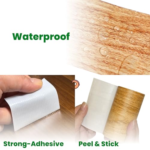 ECOHomes Wood Grain Repair Tape (Golden Caramel, 4 Inch x 15 Feet) - color: Golden Caramel, size: 4 Inch By 15 Ft