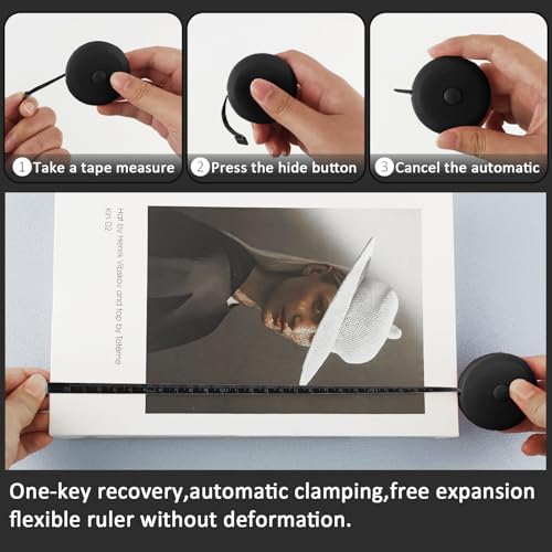 2 Pack Soft Tape Measure Retractable Measuring for Body Fabric Sewing Tailor Cloth Knitting Craft Weight Loss Measurements 60-Inch Soft Pink & Retractable Black Dual Sided Tape Measure Body Measuring