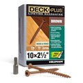 Deck Plus Deck Screws, #10 x 2-1/2in, 73 Pack, Brown - color: Brown, size: #10 x 2-1/2", style: 73 pcs