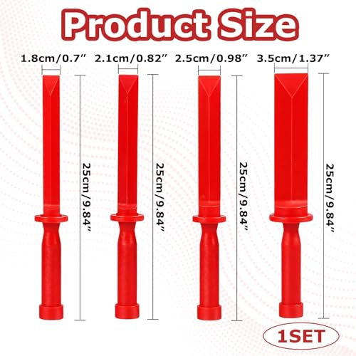 4 Pcs Plastic Chisel Scraper,Auto Paint Scraper Remover Tool Kit