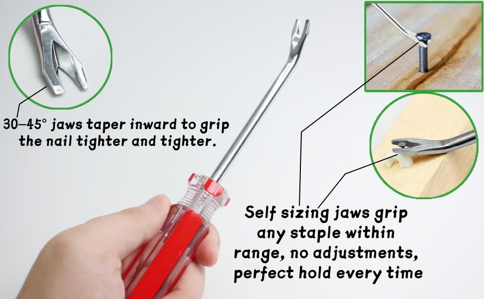 4pcs Upholstery Staple Remover with Nail Puller Pliers & Tack Puller - Heavy Duty Staple Puller Tool for Furniture, Floor, Carpet, Wall, Wooden Case, Photo Frame, Carton