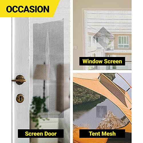 TORTO9 Window Screen Repair Kit, 3-Layer Strong Adhesive & Waterproof Tape Fiberglass Covering mesh (Black, 4 Inch x 15 FT) - color: Black, size: 4 Inch x 15 FT