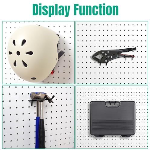 Pegboard Hooks, 10 Pack 4" 6" Dual Arm Peg Board Heavy Duty Hangers (Black) - color: Black