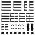 WALI Universal TV Mount Hardware Kit, M4,M5,M6,M8 Screws with Box, Black