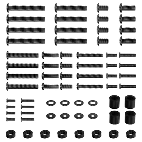 WALI Universal TV Mount Hardware Kit, M4,M5,M6,M8 Screws with Box, Black