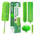 dusters for Cleaning extendable Long Handle，Webster Cobweb Duster with Extension Pole，Spider Web Remover Brush with Pole，Outdoor Web Cleaner Outside for use on Ceilings, cabinets, Walls, Light - color: Green