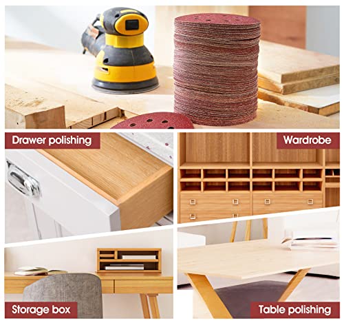 S SATC 150PCS 5 Inch 8 Holes Dustless Hook and Loop Sanding Discs, 240 Grit Sandpaper for Random Orbital Sander - style: 150PCS 5 Inch 240 Grit