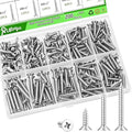 200PCS 304 Stainless Steel High Hardness Wood Screws Assortment Kit, 3 Sizes #8×1/2",#8×3/4",#8×1",Phillips Drive Flat Head, Wood Screws, Screws, Assorted Screws, Screws Set,Sheet Metal Screws - size: 200PCS-SV