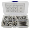 M4-0.7 x 10mm,12mm,16mm,20mm,25mm,30mm Pan Head Phillips Machine Screws,18-8 Stainless Steel Bolts Nuts Washers Screws Assortment Set (M4 Pan Head Phillips Screws) - size: M4 Pan Head Phillips Screws