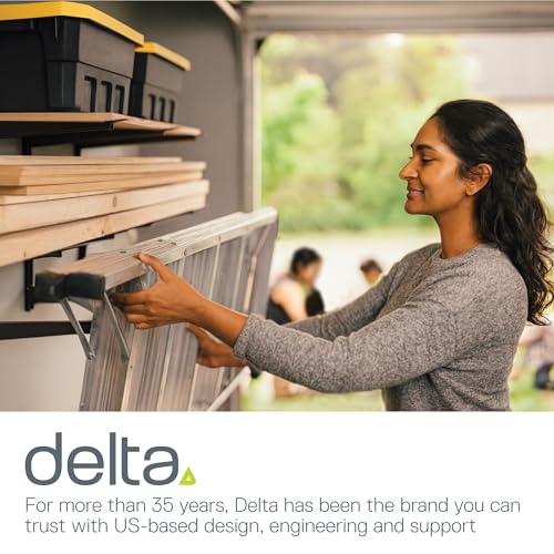 Delta Heavy Duty Lumber Storage Rack Cycle, Holds Up to 800 lbs - Easy to Install Wood Storage Rack with Fully Adjustable Arms - Steel Construction Storage Solution for Garage, Basement & Pantry - style: 16" Gray 5-Tier Heavy Duty Rack