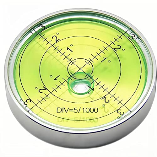 Circular Bubble Levels Aluminium 2.4 Inch 60mm High Precision - size: Circular 6012Ag