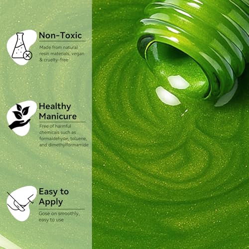 Makartt Cat Eye Gel Nail Polish - 10ml Premium Holographic Magnetic Gel with Magnet Stick, Shimmery Galaxy Effect, Long-Lasting Soak Off UV for Salon & Home DIY - Kiwi Green - color: Kiwi Fruit