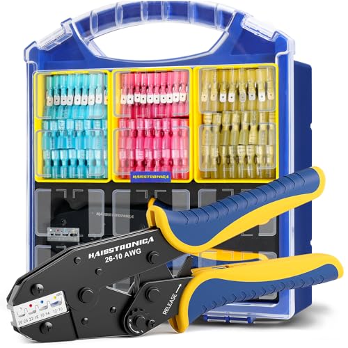 haisstronica 310PCS Heat Shrink Spade Connectors Set, 9" Wire Crimper - size: 310 PCS