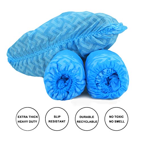 Disposable Boot & Shoe Covers Non Slip 100 Pack Fits Shoe Size up to US Men's 12 - size: Large 100 Pack