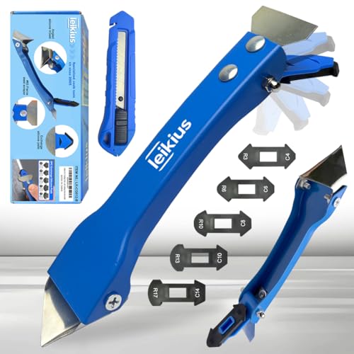 3 in 1 Silicone Caulking Tool, High Quailty Grout Removal Tool and Sealant Finishing Scraper with Stainless Steelhead, Caulk Remover Tool Kit for Window, Kitchen, Floor, and Sink Joint - style: Professional Tool Kits