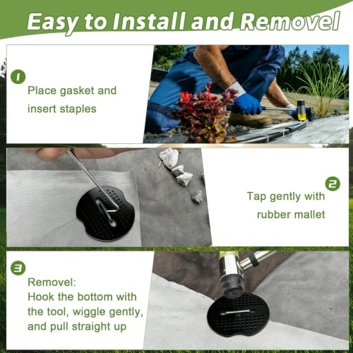 100Pcs Landscape Fabric Stakes 6 Inch Garden Staples