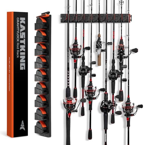 KastKing GravityLock V9 Vertical Fishing Rod Holder, Holds 9 Fishing Rods - color: V9 1-pack (store 9 combos)
