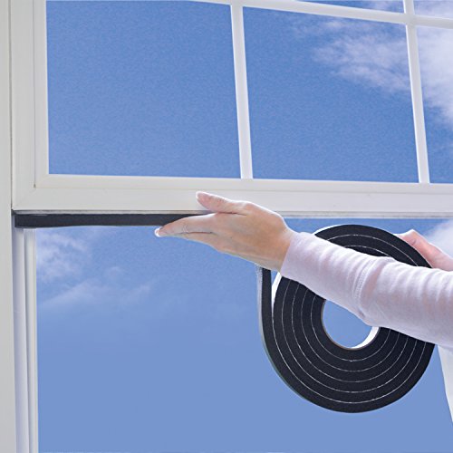 Duck Brand Self Adhesive Foam Weatherstrip Seal for Extra Large Gaps, 3/4-In x 1/2-In x 10-Ft, 1 Roll, 284426