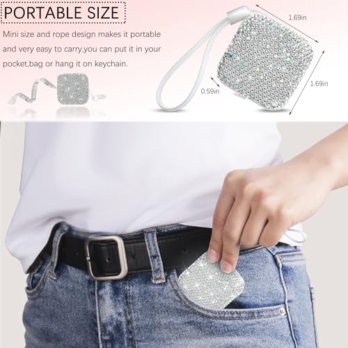 SlowVibes Bling White Diamond Retractable Body Measuring Tape, 60 Inch - color: White