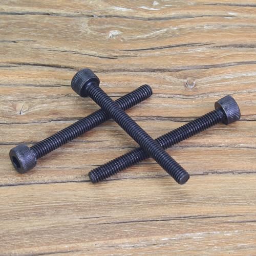 105 Pieces M3 x 25mm Socket Head Cap Screws, Thread Pitch 0.5mm, Sutemribor M3 Black Screws, 12.9 Grade Alloy Steel, Black Oxide Finish, Fully Threaded - size: M3 x 25mm, style: Socket Head